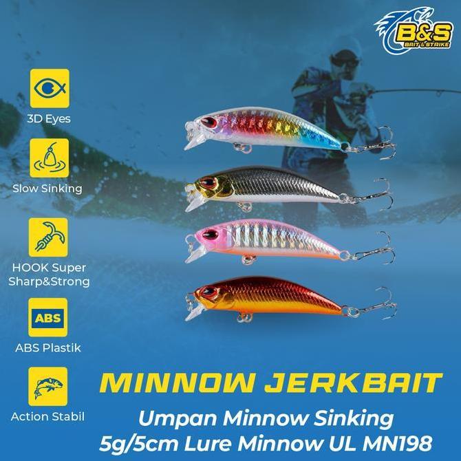 Pesca - Umpan Minnow Sinking 5G/5Cm Lure Minnow Ul Mn198
