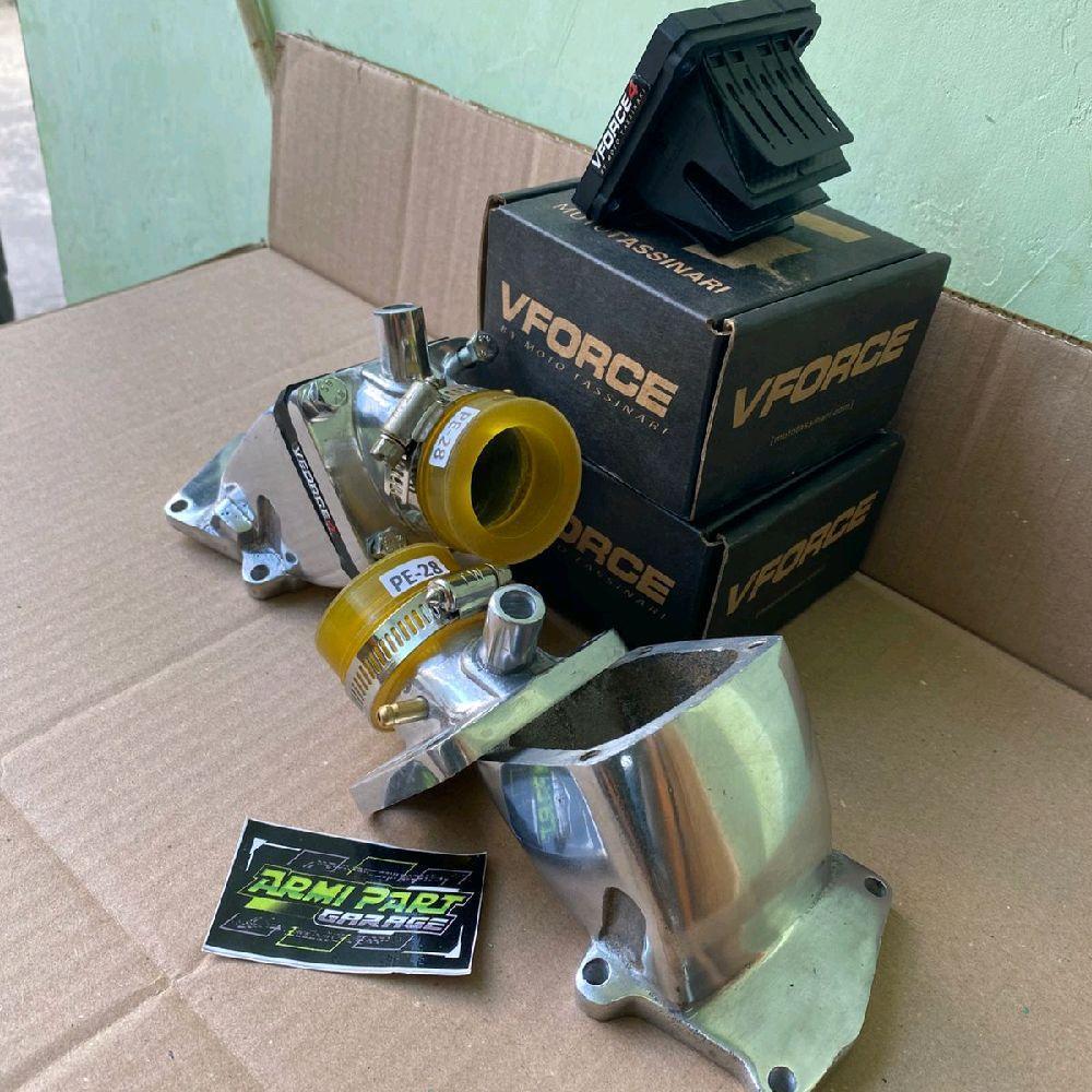 (COD)Intake Kodok Suzuki RC Tornado Cristal plus Membran Vforce4 Untuk Suzuki RC Tornado Cristal100 