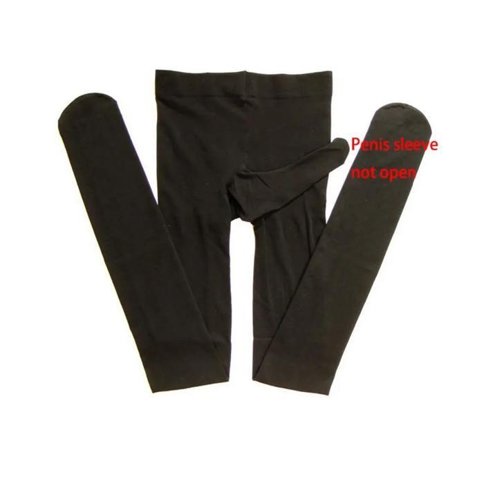 stocking pantyhose pria tebal 120 dinner - Hitam tertutup