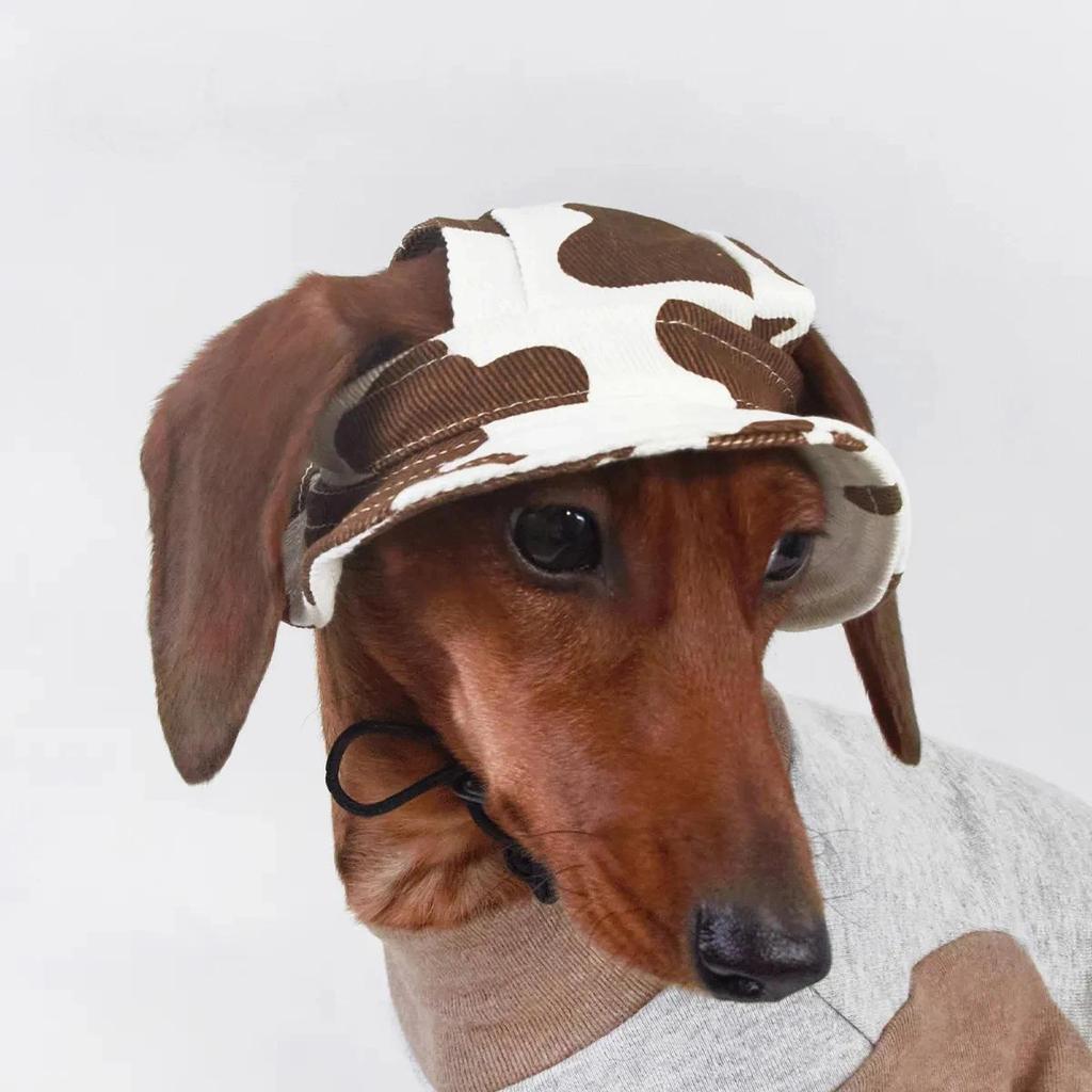 Wiener Dogs Sunscreen Hat Outdoor Hat Ear Holes Adjustable Cap for Badger Dogs Breathable Cool Hat f