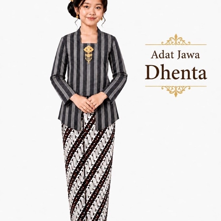 SETELAN KEBAYA LURIK ANAK ABU/KEBAYA ANAK+ROK PLISKET+BROSS