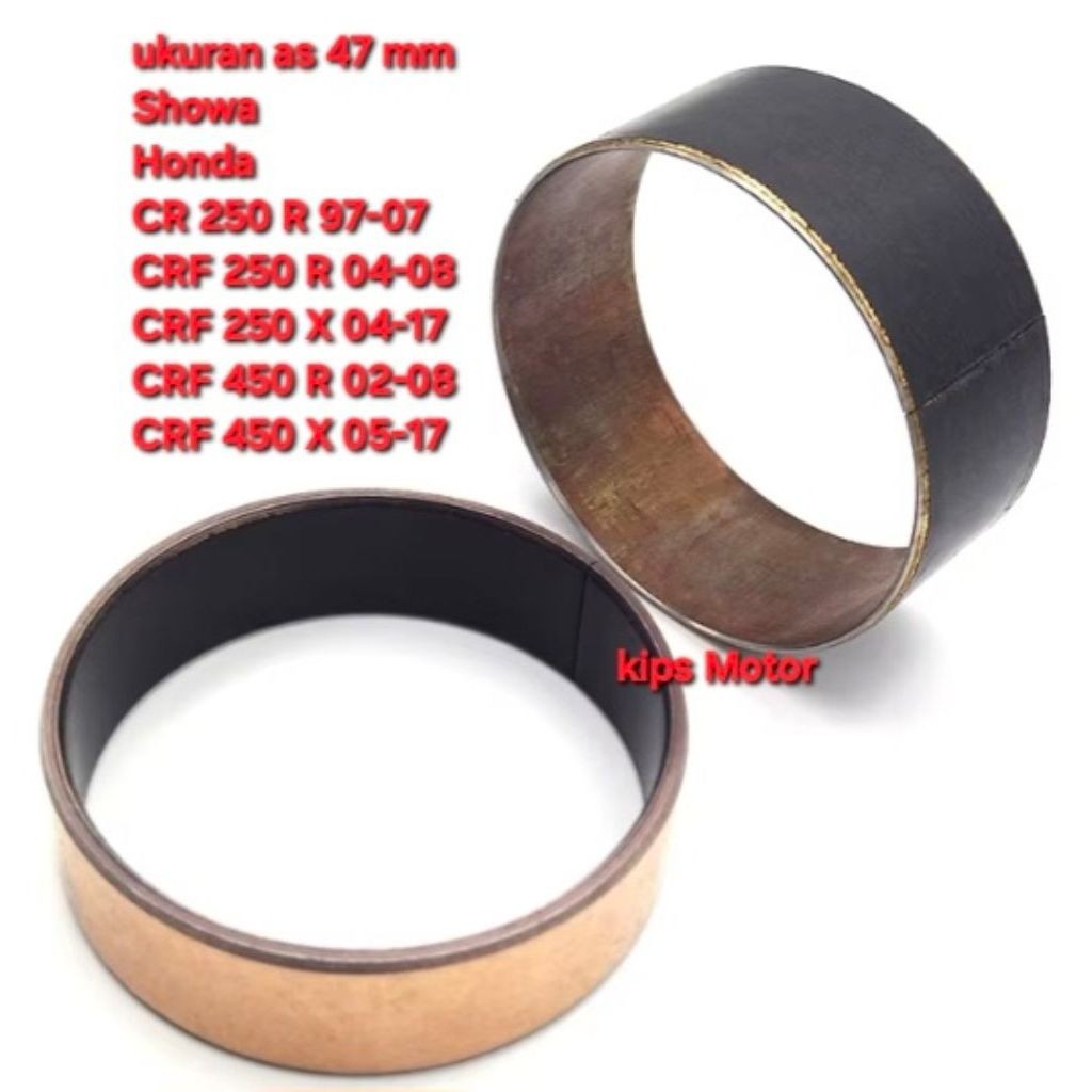 Bushing metal usd kompatibel dengan Honda CR 250 R 1997-07, CRF 250 R 2004-08, CRF 250 X 2004-17, CR