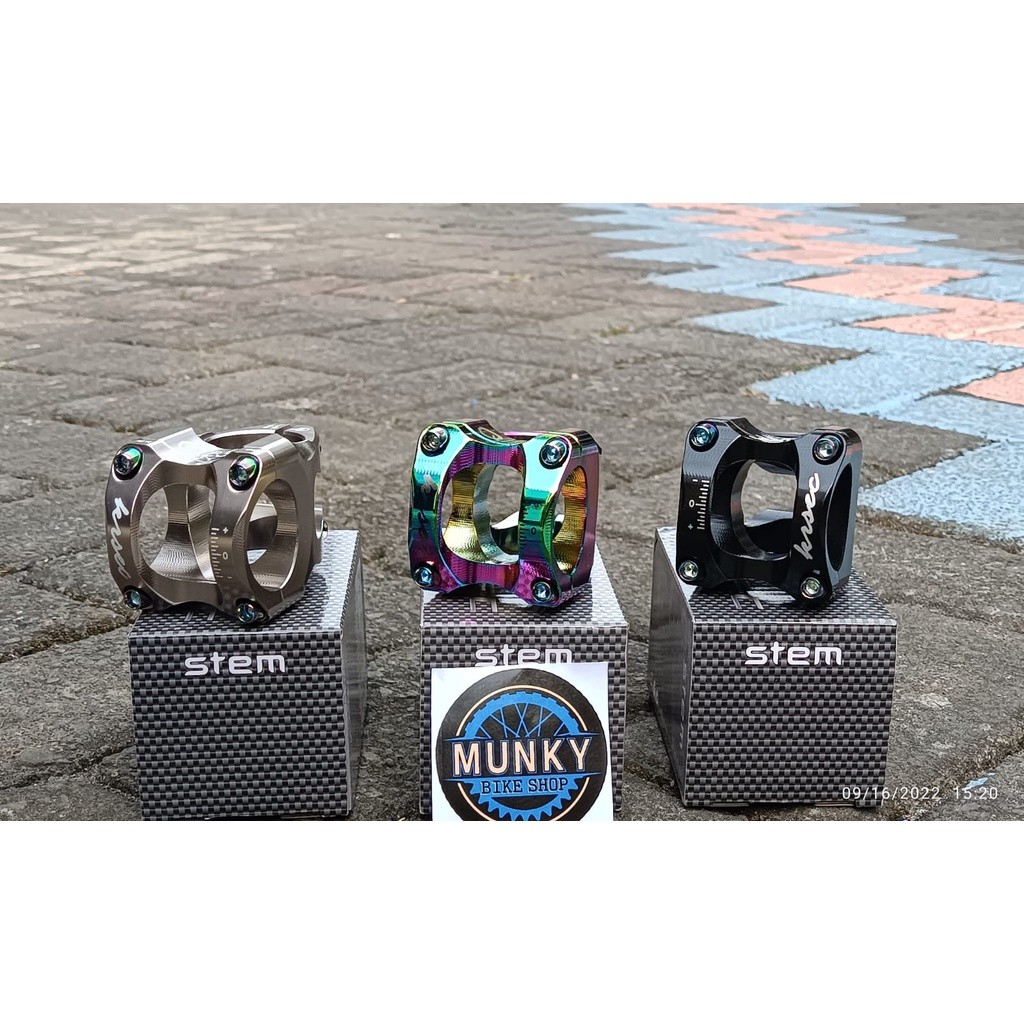 Foto Stem pendek KRSEC 31.8 x 35 mm colorfull clamp oversize 31.8mm alloy sepeda MTB