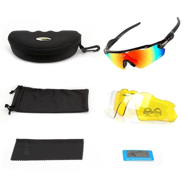 Foto BATFOX Raccoon Kacamata gowes TAC Memory Molecule Cycling Sports Protection Polarized Anti-ultraviolet Glasses sepeda