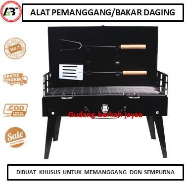 Alat Pemanggang Daging BBQ Griller Panggangan Ikan Daging - 1 SET ALAT BAKARAN