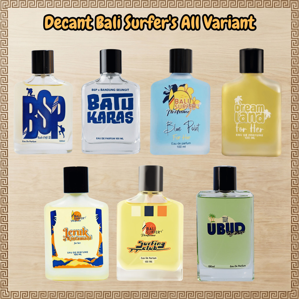 Decant Parfum Bali Surfer's Parfum All Variant 100% Original