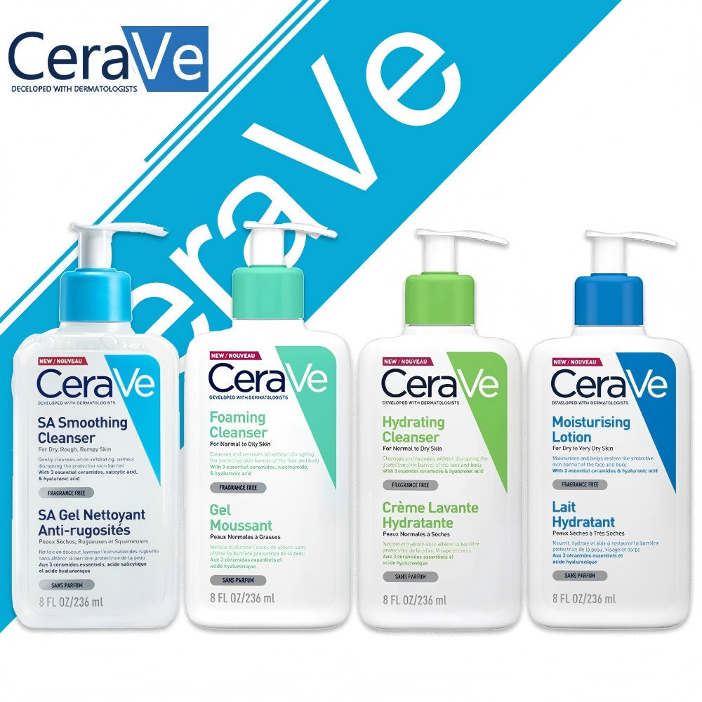 CeraVe Cleanser 236 ml/CeraVe Daily Moisturising Lotion/CeraVe Foaming Cleanser/CeraVe Hydrating Cle
