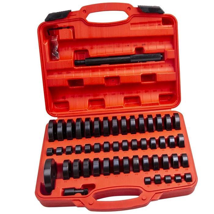Bearing Bushing Seal Driver Set 52 Pcs 18–74mm Kit Press Bearing Oil Seal untuk Mobil & Truk