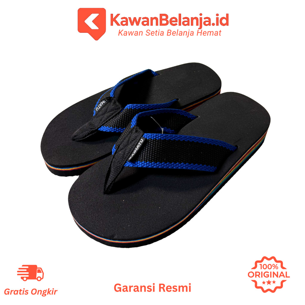 DAIMATU BEST SURF LAPIS Sandal Jepit EVA Empuk Hitam Merah Kuning Biru Tebal Retro Best Surf Pria Wa