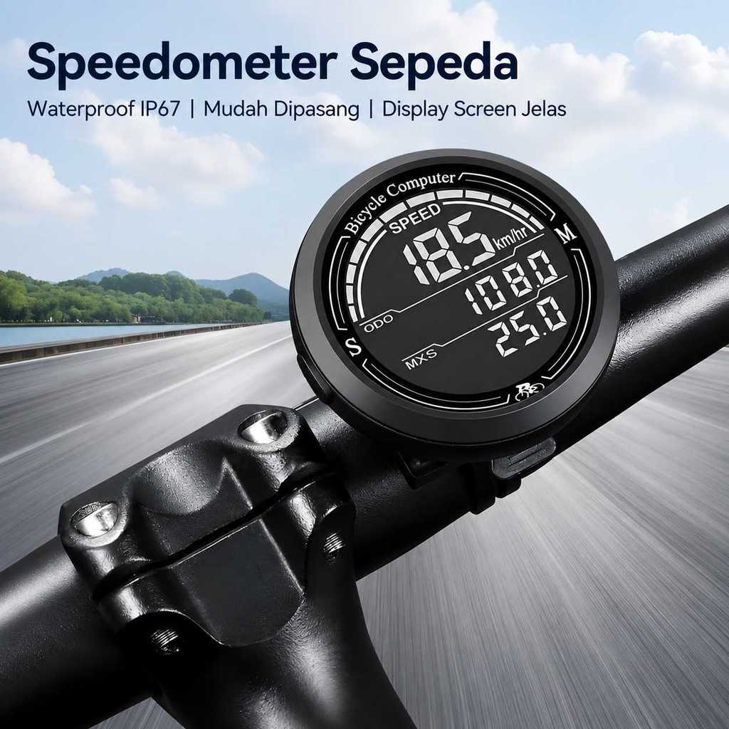 Prim CYPLUS Speedometer Sepeda Digital Bicycle Wired Cycling Waterproof  8891 Qualiti1