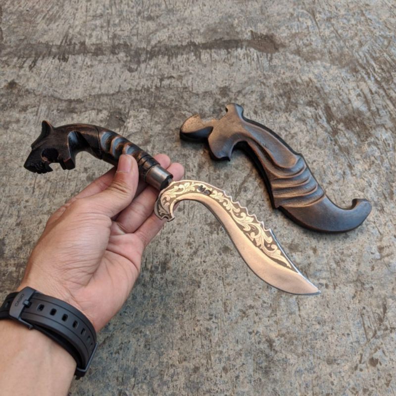 NEW kujang baja bilah ukir batik(hobi&koleksi)