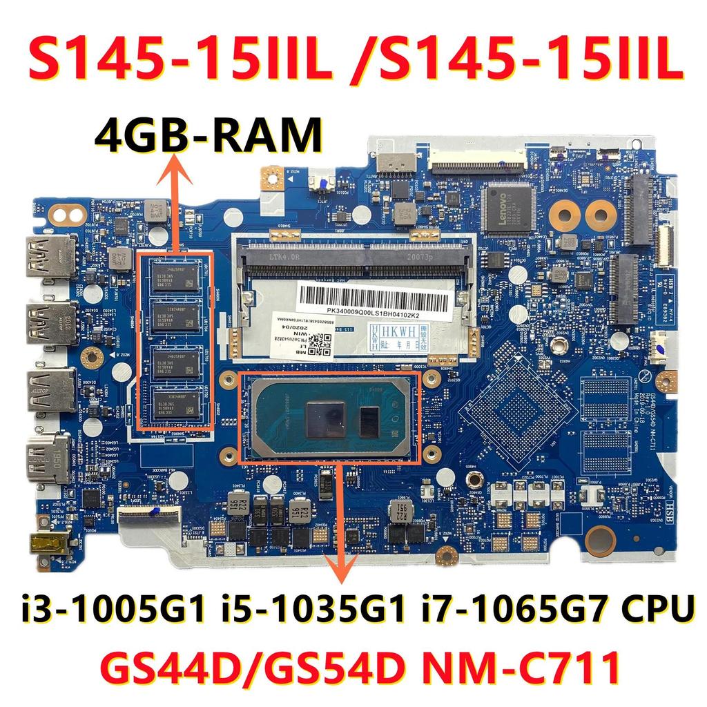 GS44D/GS54D NM-C711 For Lenovo Ideapad S145-15IIL /S145-14IIL Laptop Motherboard With I3-1005G1 I5-1