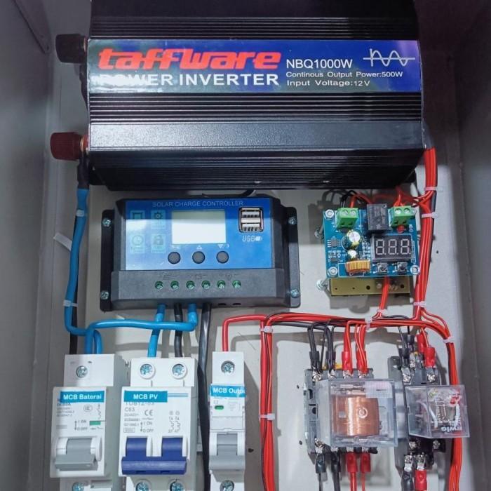 paket lengkap panel PLTS panel surya solar cell inverter SCC ATS Murah