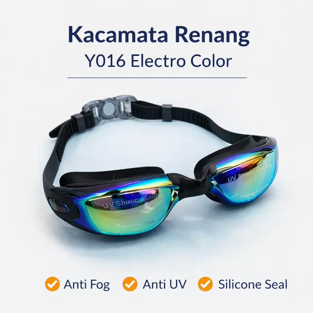 COWFISH Kacamata Renang Dewasa & Remaja Tipe Y016 Lensa Electro FREE BOX P1081