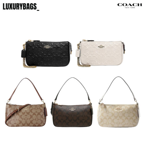 Promo 36674 F67567 Women bag top handle pouch in signature canvas
