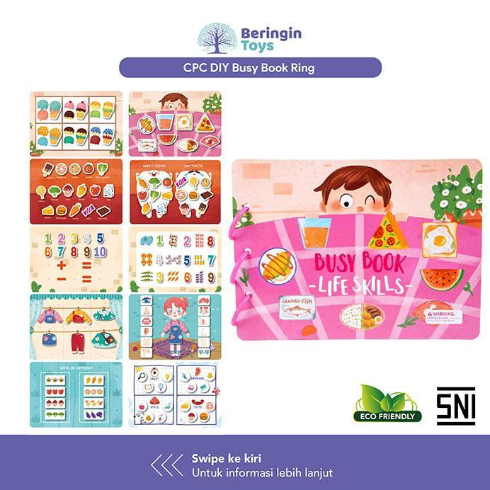 Promo Mainan Edukasi - DIY Busy Book Ring / Puzzle Kayu / Mainan Anak - Dinosaur Terlaris