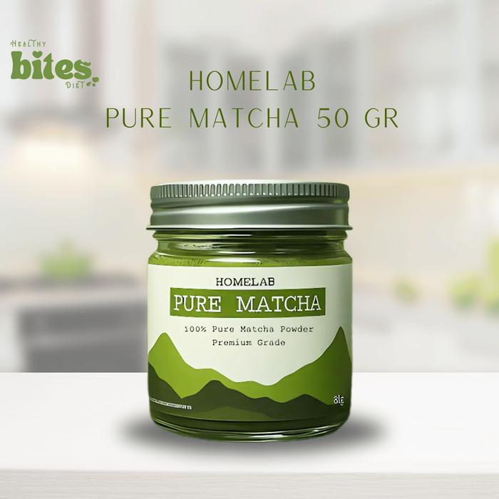 Homelab Pure Matcha 50gr 100% Pure Matcha Bubuk Matcha Premium Grade Matcha Murni Tanpa Gula - Homel