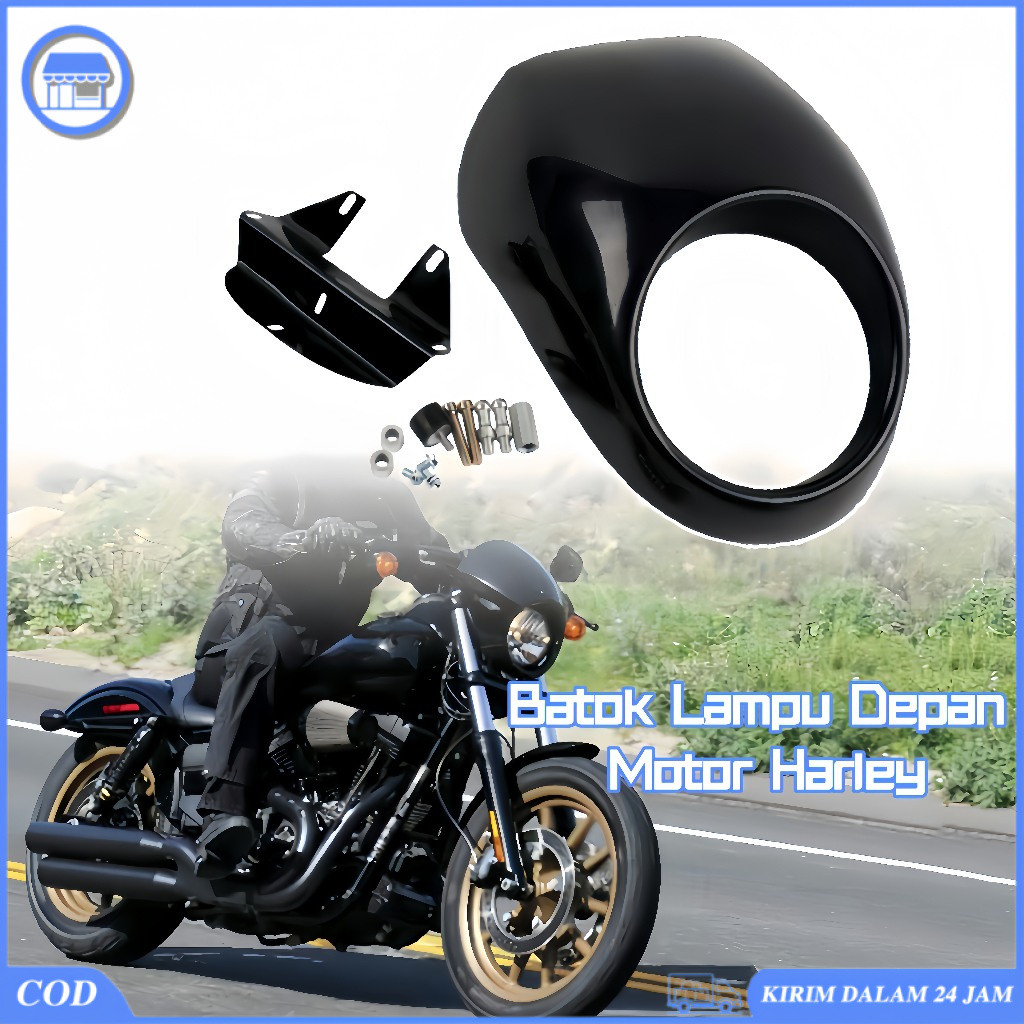 fairing Cafe Drag Headlight Fairing Custom Visor Fits For Harley Sportster Dyna FX/XL Fork