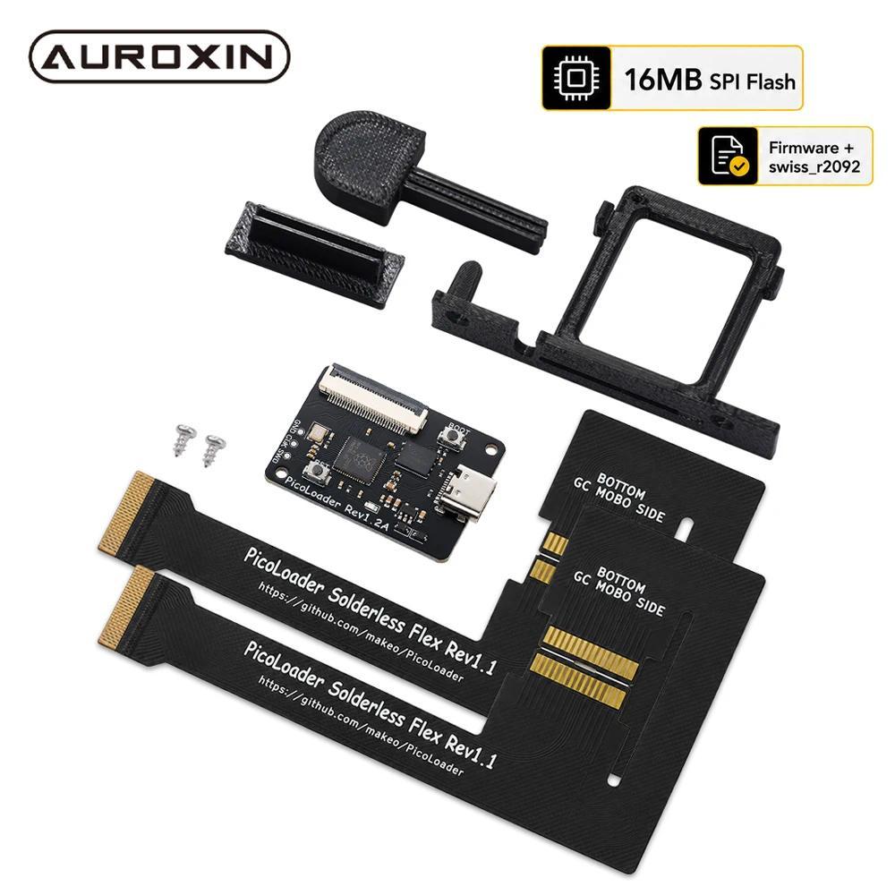 Auroxin Black PicoLoader Rev1.2A 16MB SPI Flash Solderless Preloaded Firmware Mod Kit Support SD Gec