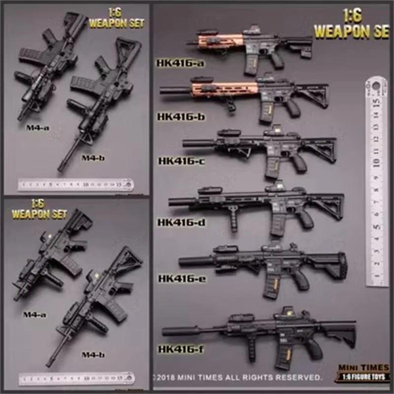 Little Mini Times Toys HK416 M4 1/6 Male Soler Plastic Mini Gun Model Toy Accessories Fit 12'' Actio