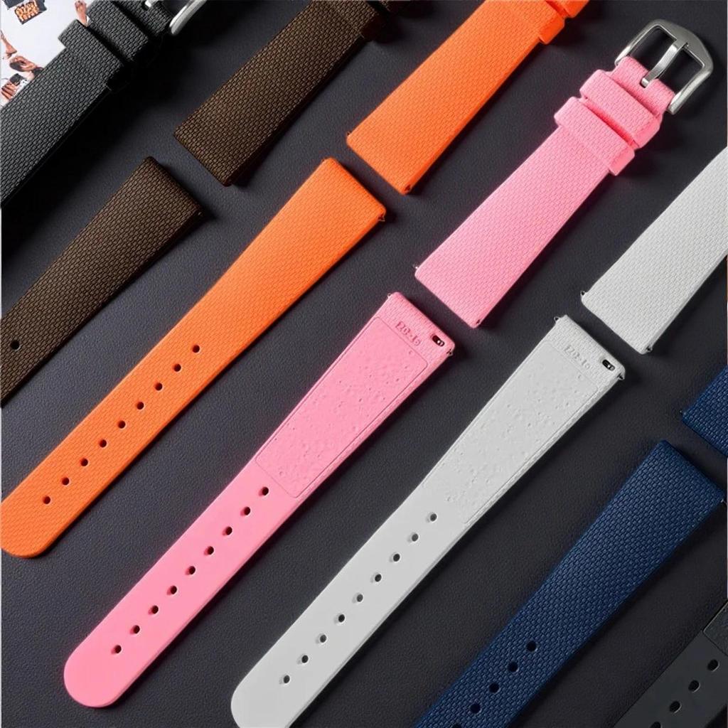 20mm For Omega MoonSwatch Speedmaster FKM Rubber Watch Strap Quick Release Universal Watch Bands