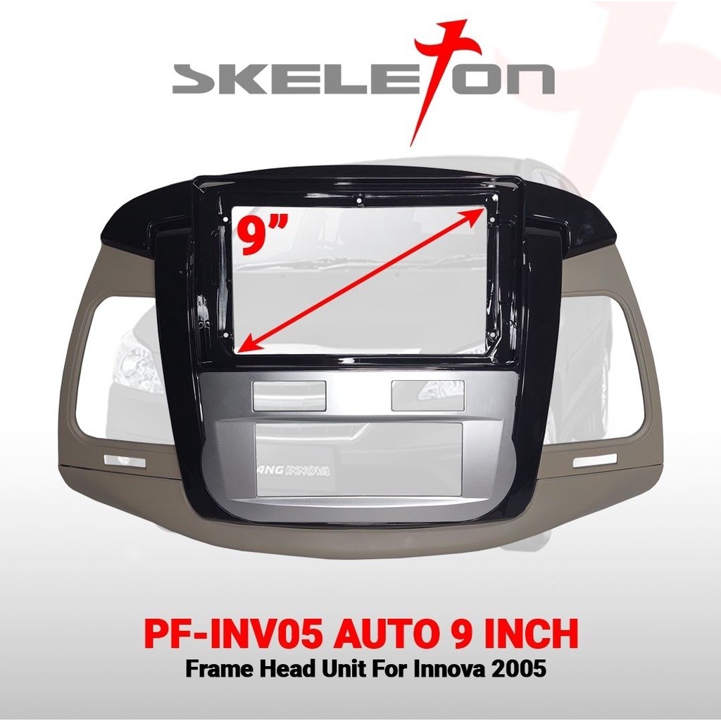 Frame Headunit 9 inch Innova 2005 - 2010  type V AC Digital atau type G AC Manual
