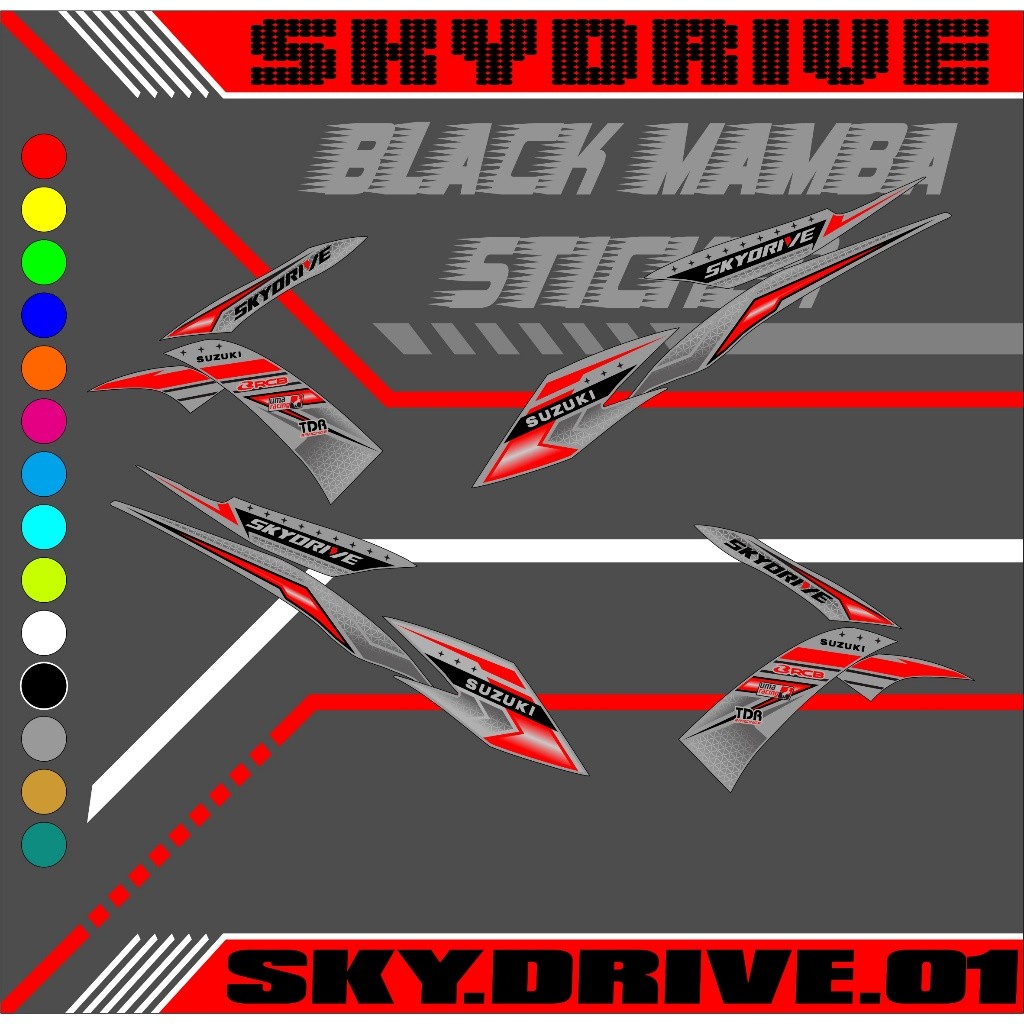Striping SKYDRIVE sticker  list variasi SKYDRIVE CODE 01