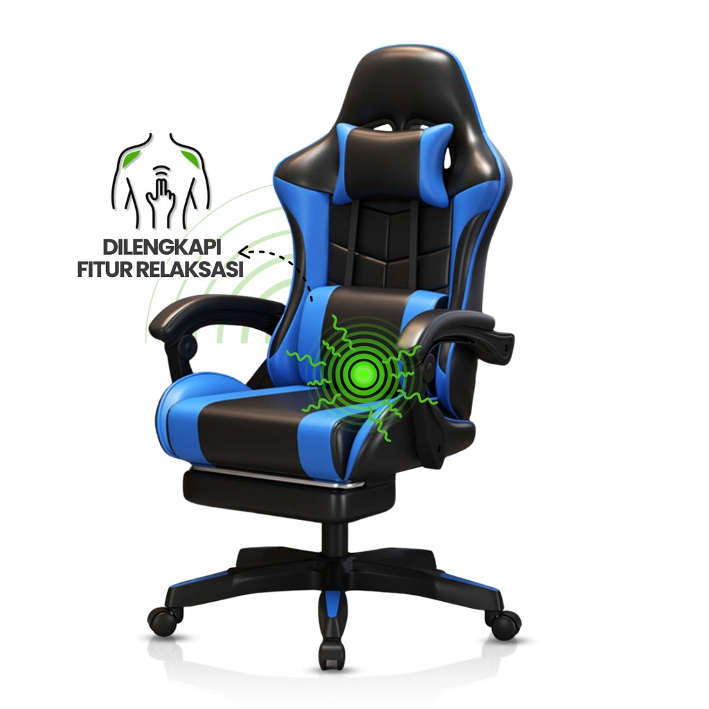 Kursi gaming elektrik besar, kursi komputer,kursi kantor Kursi bersandar ergonomis Besi Roda