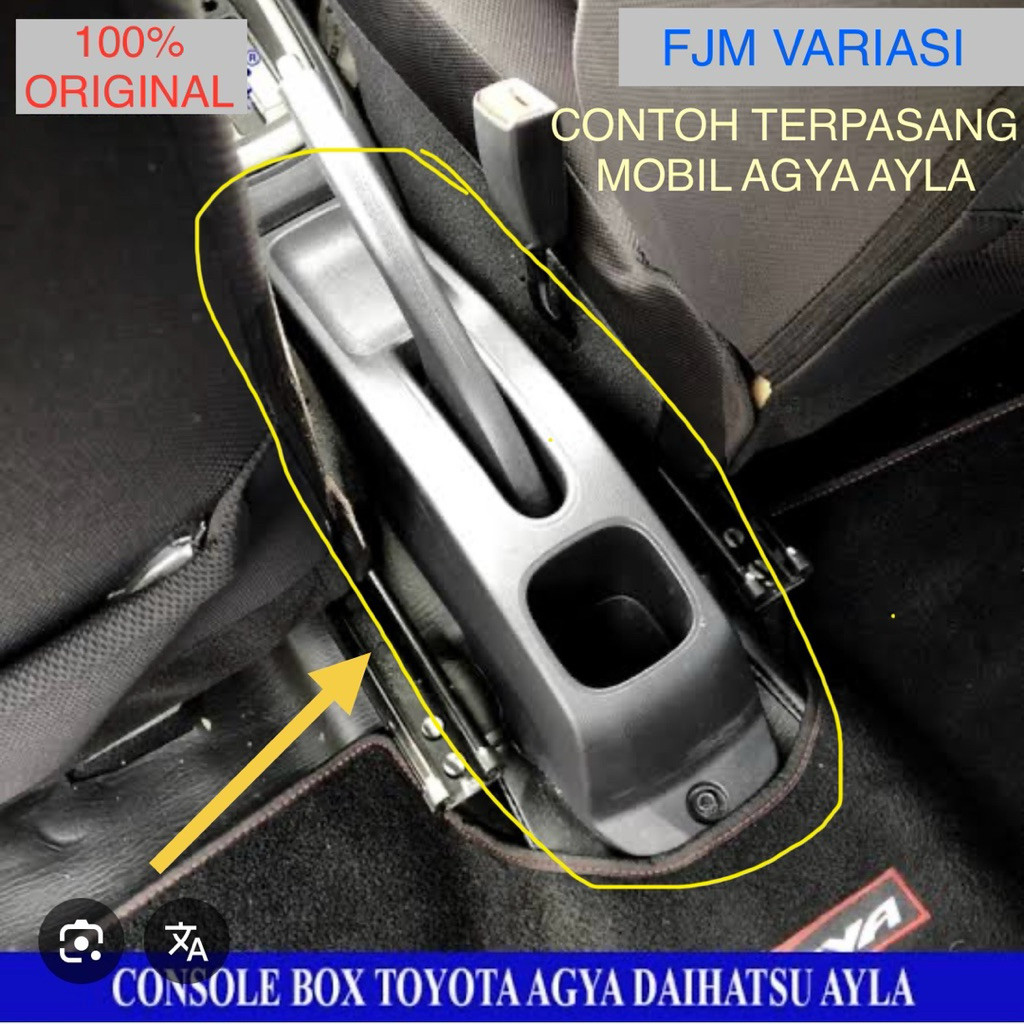 CONSUL CONSOLE CONSULE KONSUL BOX BOK TOYOTA AGYA DAIHATSU AYLA 2012 - 2026 ORIGINAL ASLI UNIVERSAL