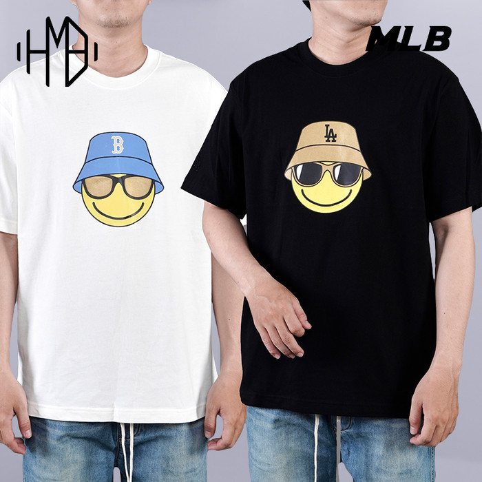 (COD) MLB Korea Smile Face Graphic Tee LA Dodgers Boston Red Sox