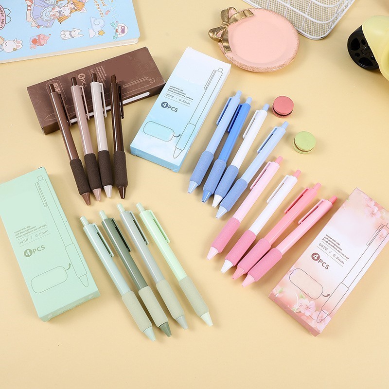 

6647 Alat Tulis Pulpen / Black Ink Gel Pen / Pulpen Gel Lucu / Gel Pen With Finger Protection / Stationery Office Supplies