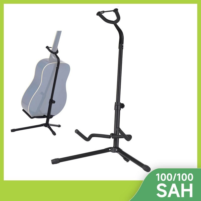 HALHIMAH PLAYOU Stand Gitar Long Neck Stand Gitar Listrik/Elektrik/Akustik/Bass Long