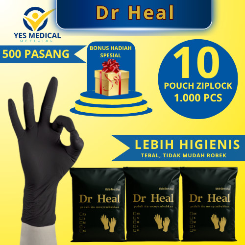 HARGA GROSIR Sarung Tangan Nitrile Dr Heal / Nitrile Sritrang / Nitrile Safeglove / Nitrile Feroze K