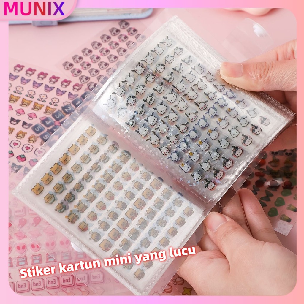 1750/4800 stiker kartun mini yang lucu / stiker gadis Korea yang lucu / stiker holografik laser / st