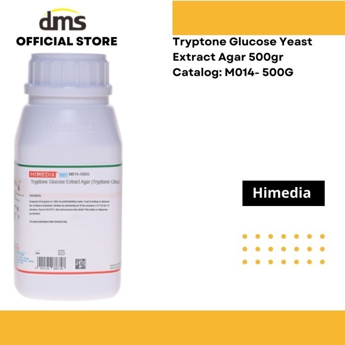 Tryptone Glucose Yeast Extract Agar 500gr Himedia