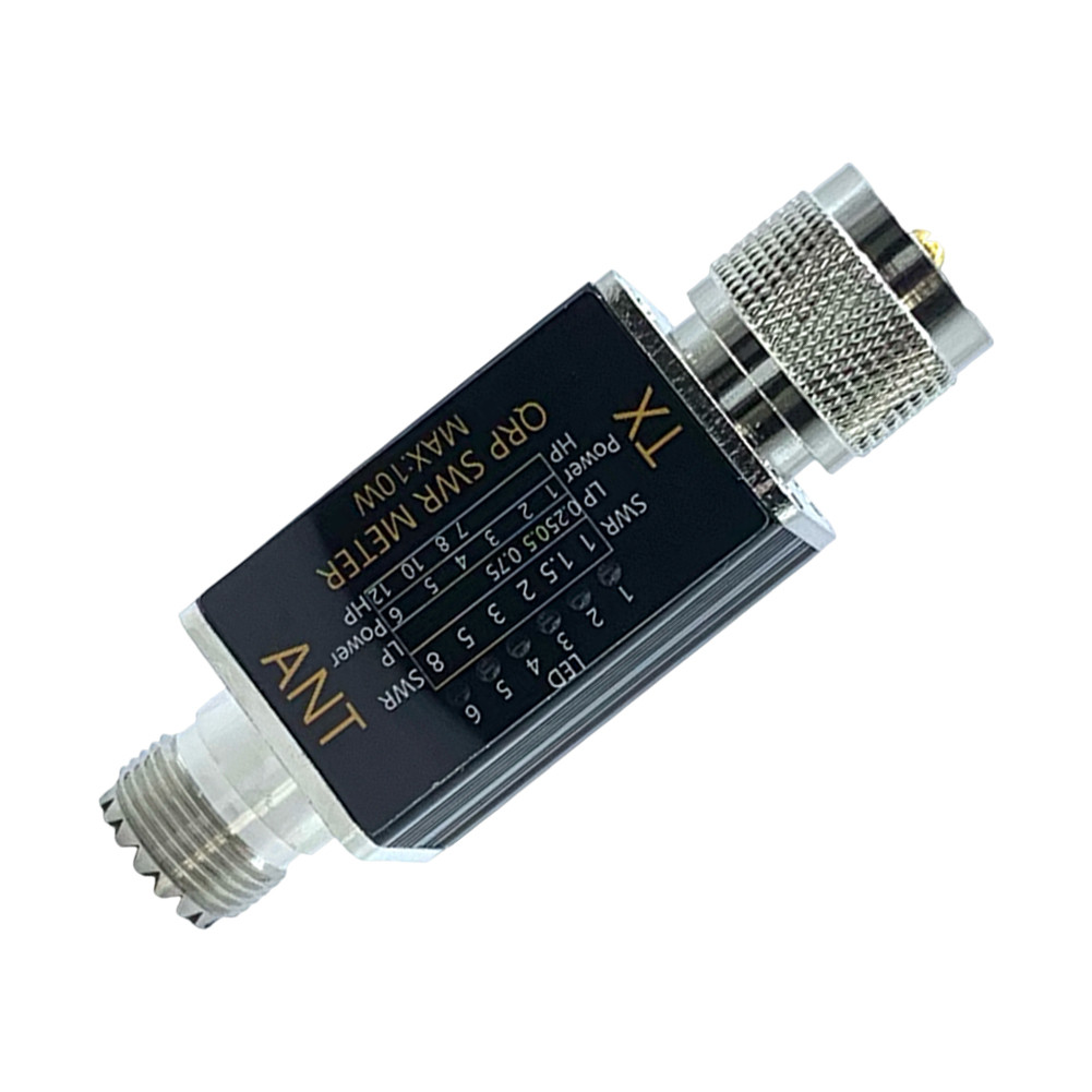 1- 30mhz 10W 6 LED SWR Meter Shortwave Standing Waves Indicator LED Indicator SWR Meter Portable SWR