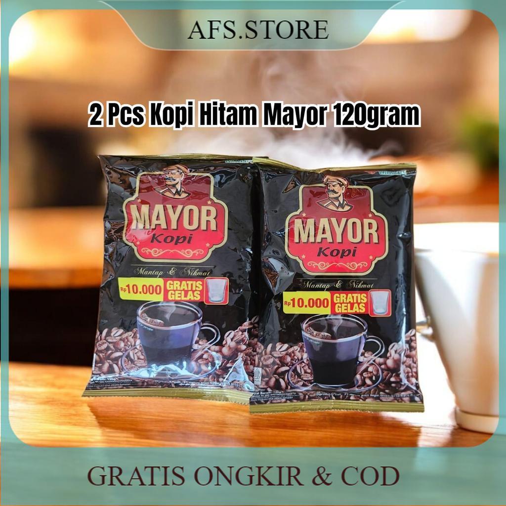 [2 Pcs] Kopi Hitam Mayor 120gram - Original Coffee Bubuk