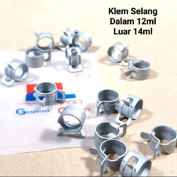 (10pcs) klem selang dalam 12mm / luar 14mm Tebal 10mm