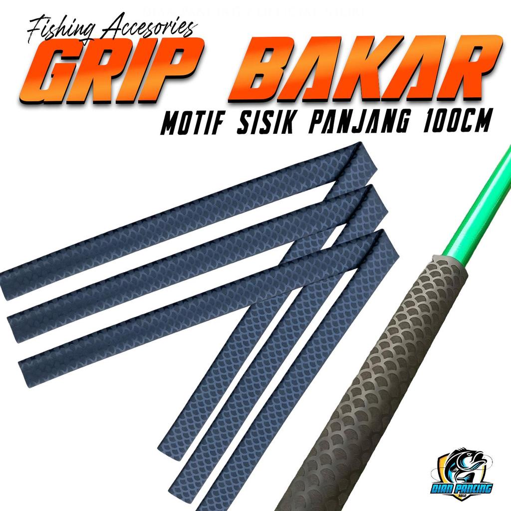 Grip Bakar Joran/Rod Motif Sisik 100cm anti slip nyaman digenggam