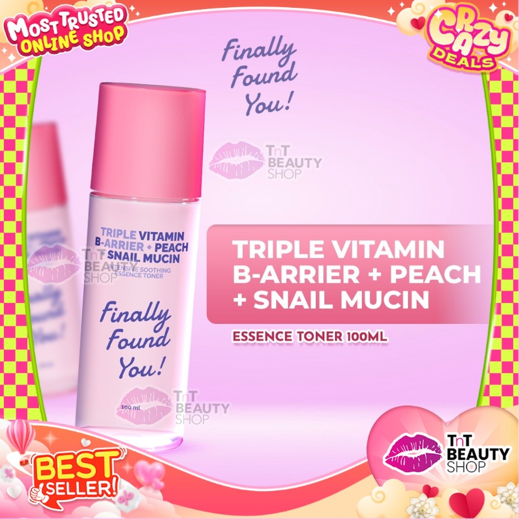 Finally Found You Triple Vitamin B-Arrier + Peach + Snail Mucin Intensive Soothing Essence Toner 100