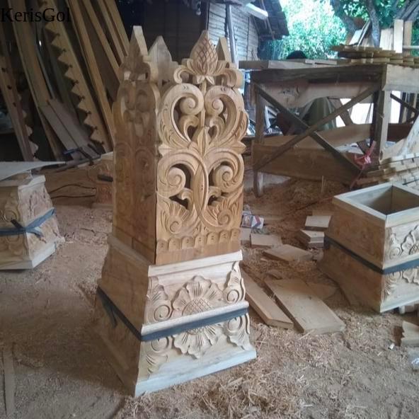 Ukiran tempel soko joglo umpak joglo GL1