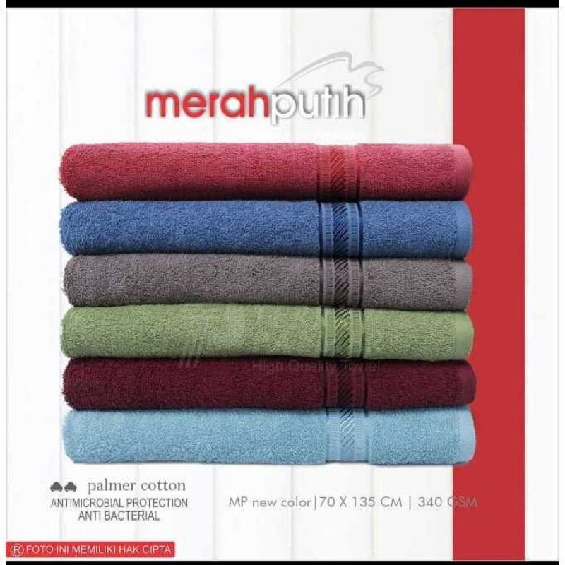 MERAH PUTIH - HANDUK MERAH PUTIH 70X135 / HANDUK DEWASA / HANDUK MANDI