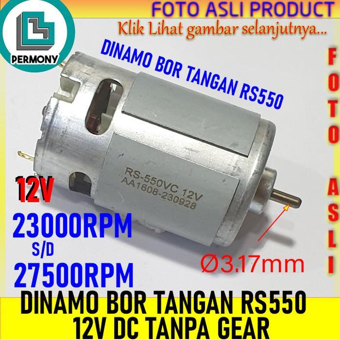 Dinamo RS-550 MOTOR rs550 rs 550 dynamo bor tangan cordless - 12V