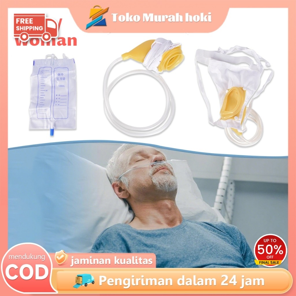 Kantong Kateter Urine Pria Wanita Urine Bag Kateter Luar Urinal Kantong Kencing Pasien Stroke