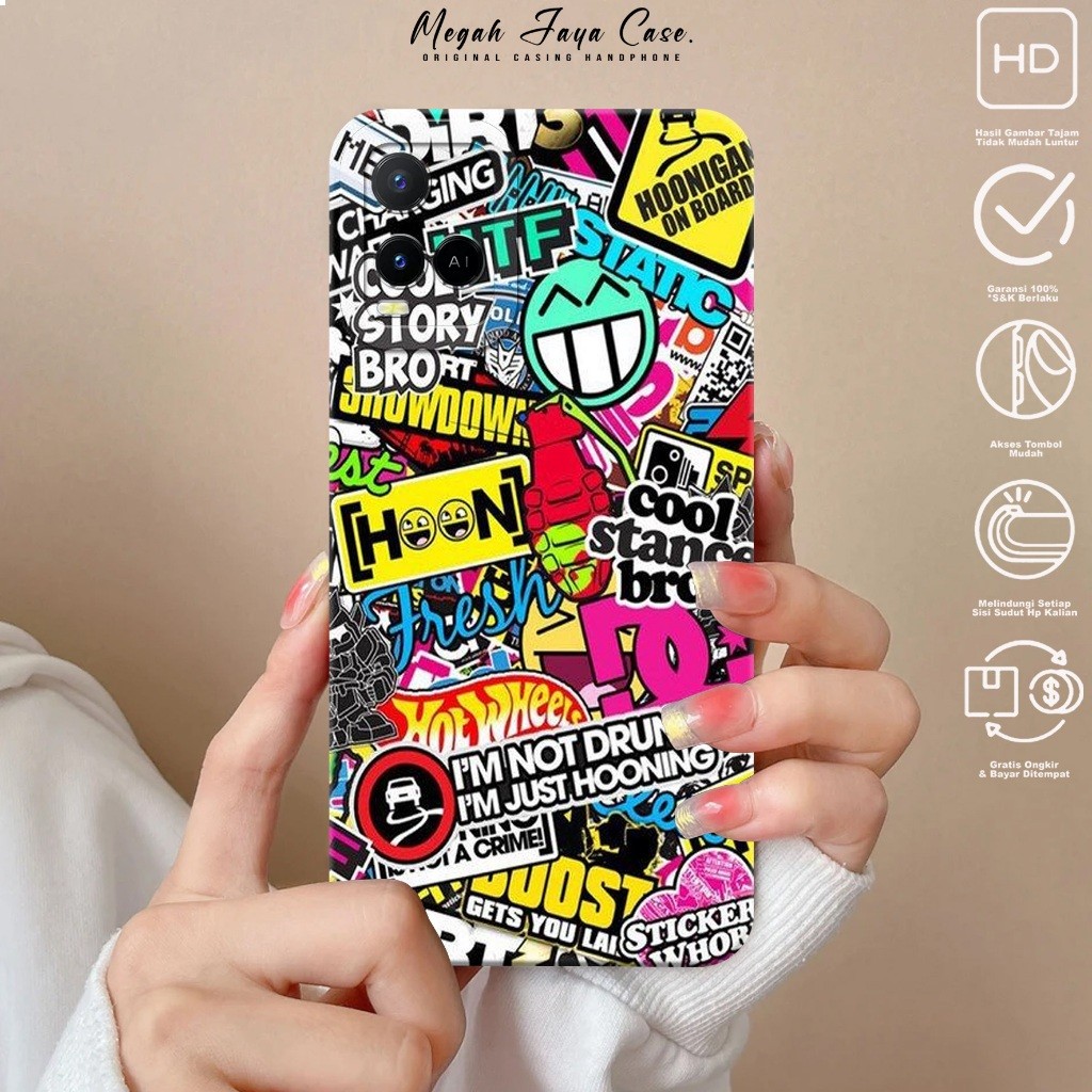 Case VIVO Y21 Y21S Y21T Y33S Y33T Y21A - Casing Hp VIVO Y21S Y21 Y21T Y21A Y33S Y33T  Motif GRAFF - 