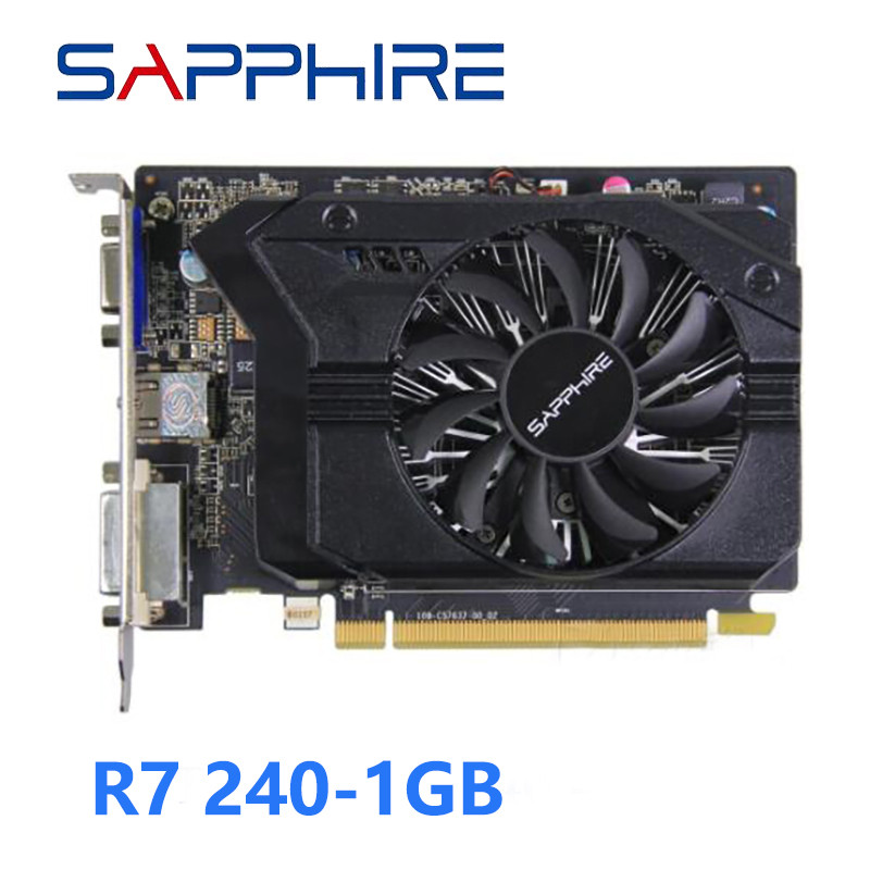Used SAPPHIRE XFX Video Cards R7 240 250 350 240A 1/2GB Computer Game Radeon R7 350 2G For AMD Video