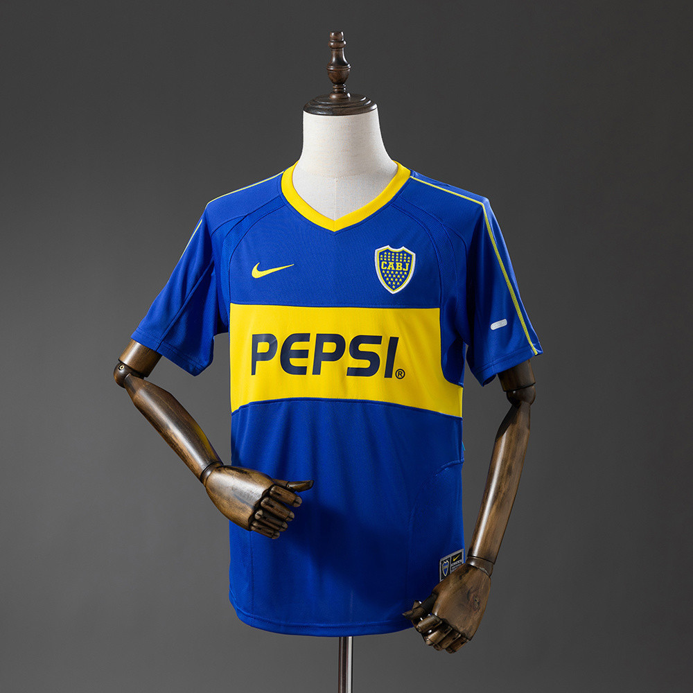 Jersey Boca Juniors 03/04 Home Retro T shirt pria