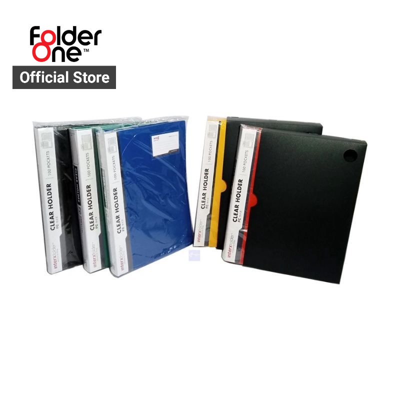 InterX Folder Clear Holder / Document Keeper Map Display Album 80/100/120/150 lembar Folio (F4)