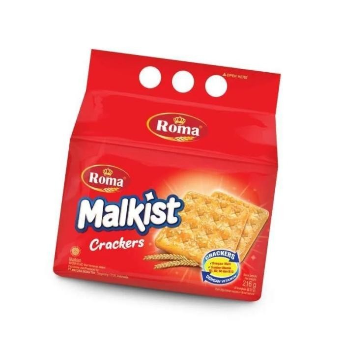 Roma Malkist Crackers Biskuit Kreker Gula Pouch ( 8 Pack )