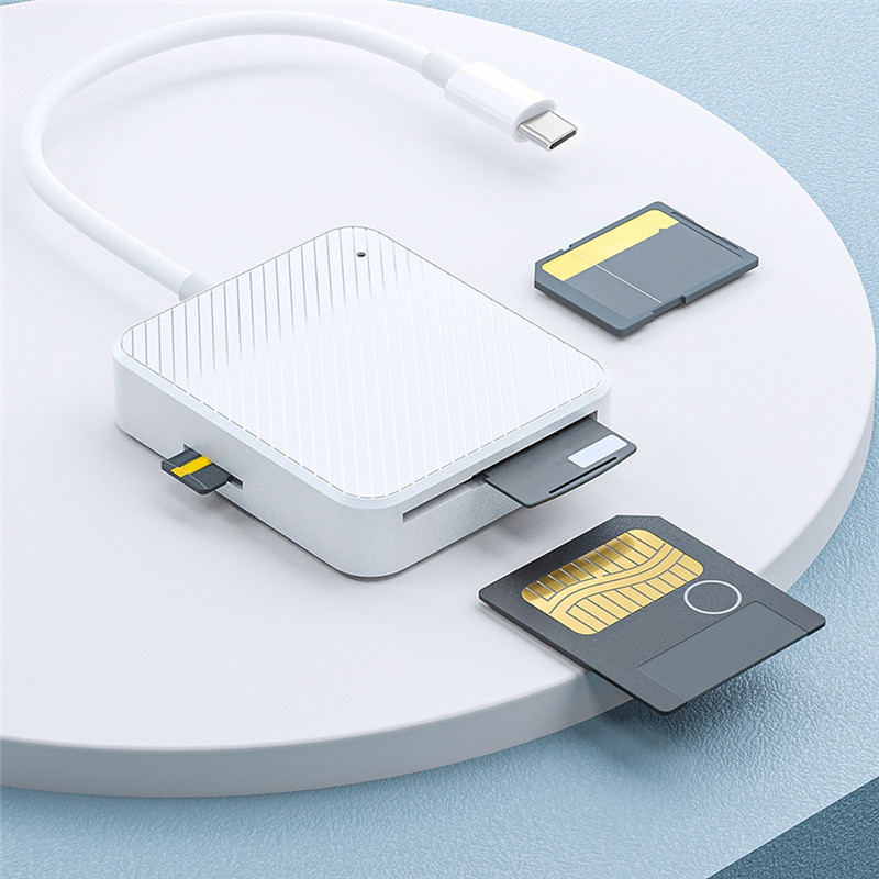 A34M-4 In 1 Memory Card Reader Adapter Type C USB-C Smart Media OTG M2 SD SM XD Card Reader For Andr